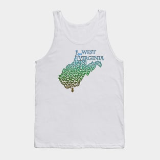 State of West Virginia Colorful Maze Tank Top